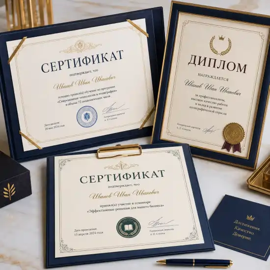 Сертификаты и дипломы